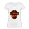 Playera Dama: Algodón Peinado Cuello V Miniatura