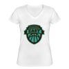 Playera Dama: Algodón Peinado Cuello V Miniatura
