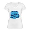 Playera Dama: Algodón Peinado Cuello V Miniatura
