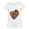 Playera Dama: Algodón Peinado Cuello V Miniatura