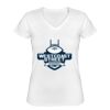 Playera Dama: Algodón Peinado Cuello V Miniatura