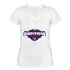 Playera Dama: Algodón Peinado Cuello V Miniatura