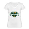 Playera Dama: Algodón Peinado Cuello V Miniatura