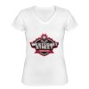 Playera Dama: Algodón Peinado Cuello V Miniatura