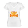 Playera Dama: Algodón Peinado Cuello V Miniatura