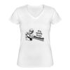 Playera Dama: Algodón Peinado Cuello V Miniatura