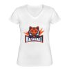 Playera Dama: Algodón Peinado Cuello V Miniatura
