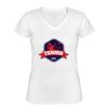 Playera Dama: Algodón Peinado Cuello V Miniatura