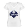 Playera Dama: Algodón Peinado Cuello V Miniatura
