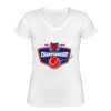 Playera Dama: Algodón Peinado Cuello V Miniatura