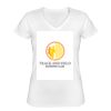 Playera Dama: Algodón Peinado Cuello V Miniatura