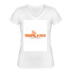 Playera Dama: Algodón Peinado Cuello V Miniatura
