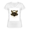 Playera Dama: Algodón Peinado Cuello V Miniatura