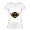 Playera Dama: Algodón Peinado Cuello V Miniatura