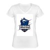 Playera Dama: Algodón Peinado Cuello V Miniatura