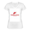 Playera Dama: Algodón Peinado Cuello V Miniatura