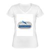 Playera Dama: Algodón Peinado Cuello V Miniatura