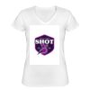 Playera Dama: Algodón Peinado Cuello V Miniatura