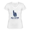Playera Dama: Algodón Peinado Cuello V Miniatura