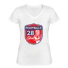Playera Dama: Algodón Peinado Cuello V Miniatura