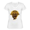 Playera Dama: Algodón Peinado Cuello V Miniatura