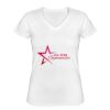 Playera Dama: Algodón Peinado Cuello V Miniatura