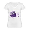 Playera Dama: Algodón Peinado Cuello V Miniatura