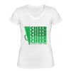 Playera Dama: Algodón Peinado Cuello V Miniatura
