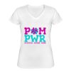 Playera Dama: Algodón Peinado Cuello V Miniatura