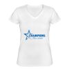Playera Dama: Algodón Peinado Cuello V Miniatura