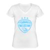 Playera Dama: Algodón Peinado Cuello V Miniatura