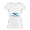 Playera Dama: Algodón Peinado Cuello V Miniatura