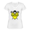 Playera Dama: Algodón Peinado Cuello V Miniatura