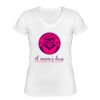 Playera Dama: Algodón Peinado Cuello V Miniatura