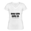 Playera Dama: Algodón Peinado Cuello V Miniatura