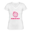 Playera Dama: Algodón Peinado Cuello V Miniatura