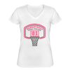 Playera Dama: Algodón Peinado Cuello V Miniatura