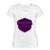 Playera Dama: Algodón Peinado Cuello V Miniatura