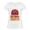 Playera Dama: Algodón Peinado Cuello V Miniatura