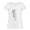 Playera Dama: Algodón Peinado Cuello V Miniatura