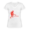 Playera Dama: Algodón Peinado Cuello V Miniatura