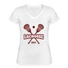 Playera Dama: Algodón Peinado Cuello V Miniatura