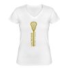 Playera Dama: Algodón Peinado Cuello V Miniatura