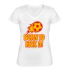 Playera Dama: Algodón Peinado Cuello V Miniatura