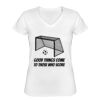 Playera Dama: Algodón Peinado Cuello V Miniatura