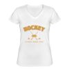 Playera Dama: Algodón Peinado Cuello V Miniatura