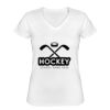 Playera Dama: Algodón Peinado Cuello V Miniatura