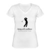 Playera Dama: Algodón Peinado Cuello V Miniatura