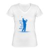 Playera Dama: Algodón Peinado Cuello V Miniatura