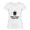 Playera Dama: Algodón Peinado Cuello V Miniatura